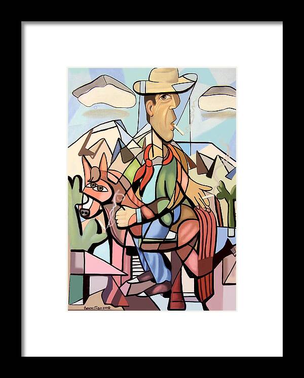 Marlboro Man Framed Print featuring the painting Marlboro Man by Anthony Falbo