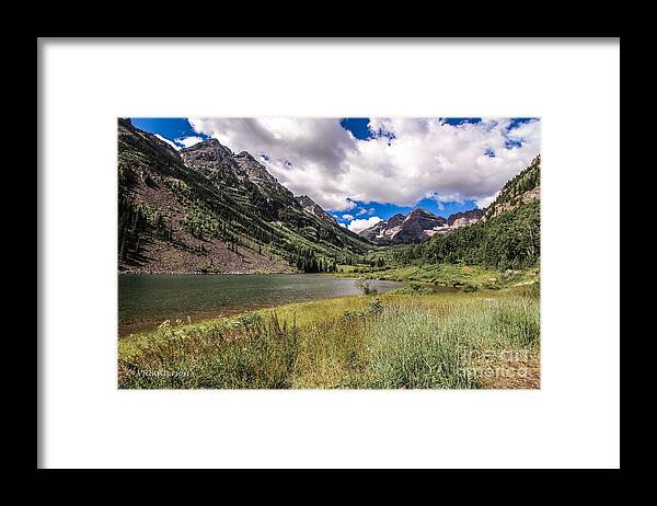 Maroon Bells Framed Print featuring the photograph Maroon Bells Image Six by Veronica Batterson