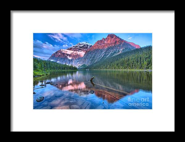  Framed Print featuring the photograph Maroon Morning At Edith Cavell by Adam Jewell