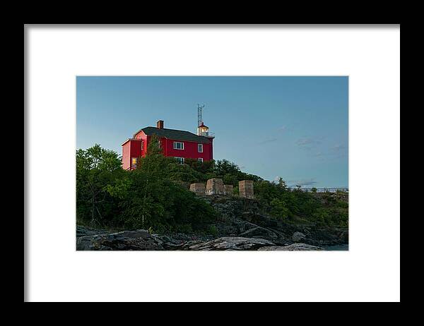 Lighthouse Framed Print featuring the photograph Marquette Harbor Lighthouse 2 by Steve L'Italien