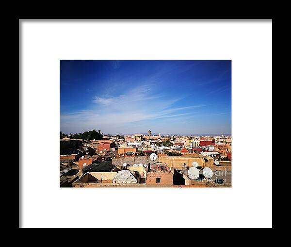 Landscape Framed Print featuring the photograph Marrakech at your feet by Jarek Filipowicz