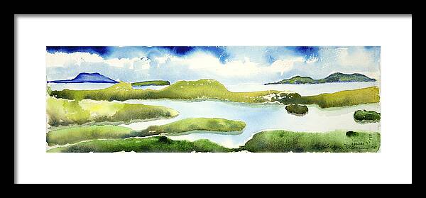  Framed Print featuring the painting Marshes by Kathleen Barnes