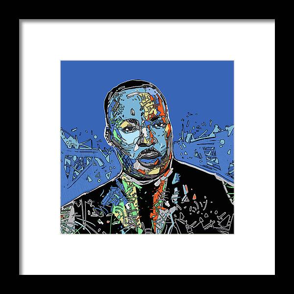Martin Luther King Jr Framed Print featuring the digital art Martin Luther King Color by Bekim M