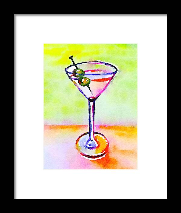 Martini Framed Print featuring the painting Martini Anyone? 2 by Vanessa Katz