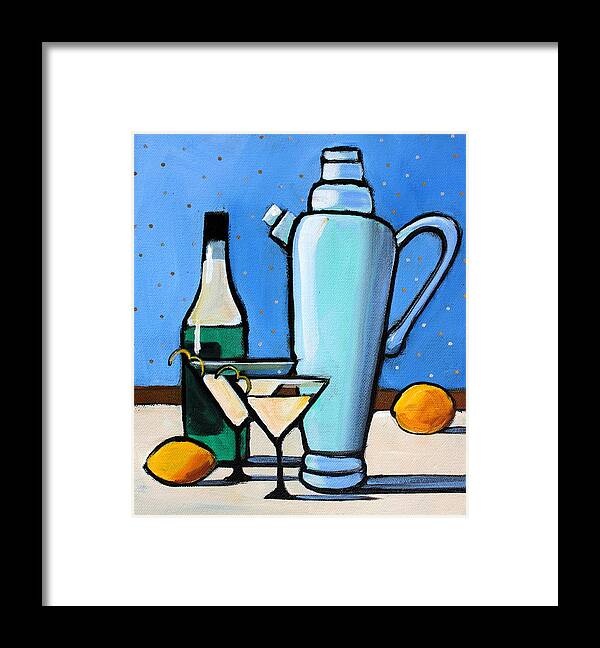 Martini Framed Print featuring the painting Martini Night by Toni Grote