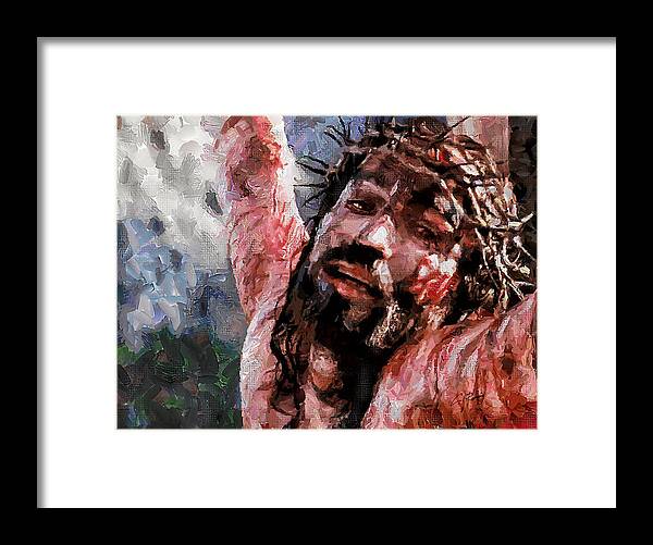 Suffering Framed Print featuring the digital art Martyrdom by Charlie Roman