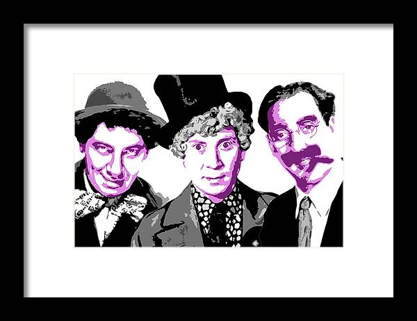 Marx Brothers Framed Print featuring the digital art Marx Brothers by DB Artist