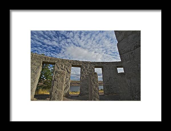 Stonehenge Framed Print featuring the photograph Maryhill Stonehenge 11 by Todd Kreuter