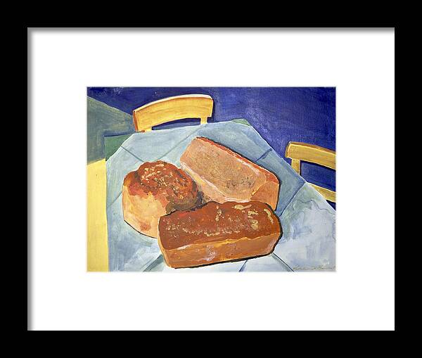  Framed Print featuring the painting Mary's Bread by Kathleen Barnes