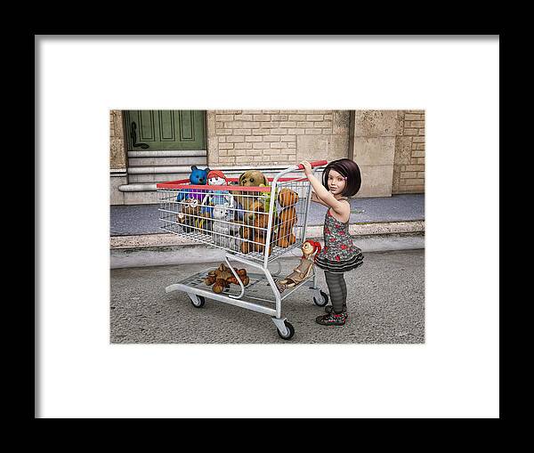 3d Framed Print featuring the digital art Mary's Purchase by Jutta Maria Pusl