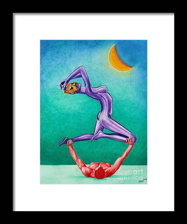 Mask Framed Print featuring the painting Mask of the Cheetah by Steed Edwards