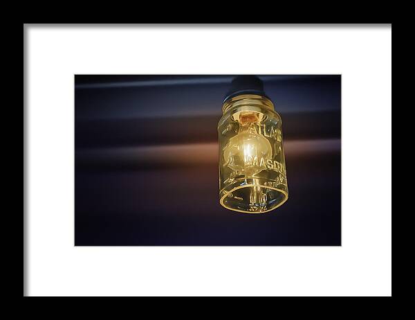Mason Jar Framed Print featuring the photograph Mason Jar Light by Scott Norris
