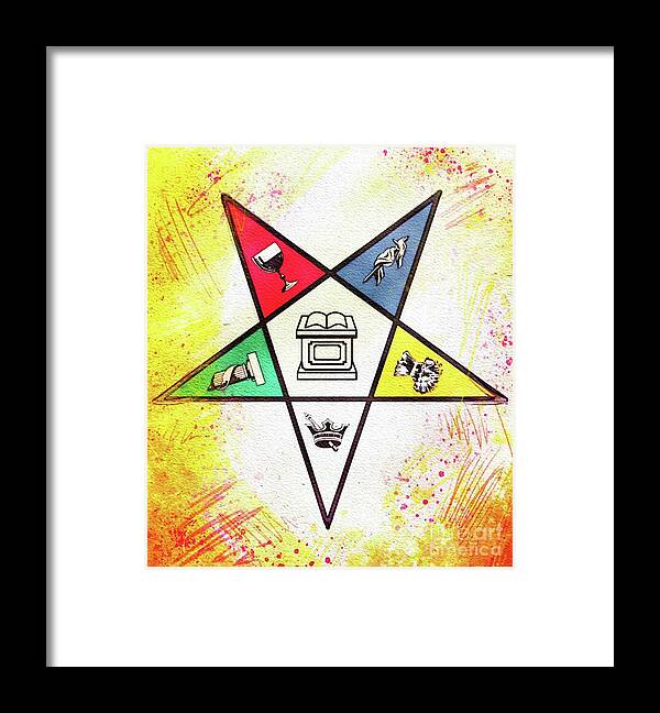 Freemason Framed Print featuring the painting Mason by Esoterica Art Agency