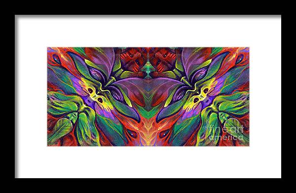 Rorshach Framed Print featuring the painting Masqparade Tapestry 7A by Ricardo Chavez-Mendez
