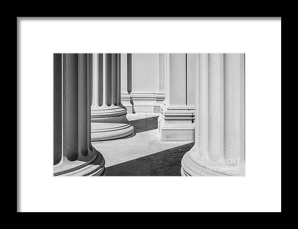 Mit Framed Print featuring the photograph Massachusetts Institute of Technology Columns 1 by University Icons