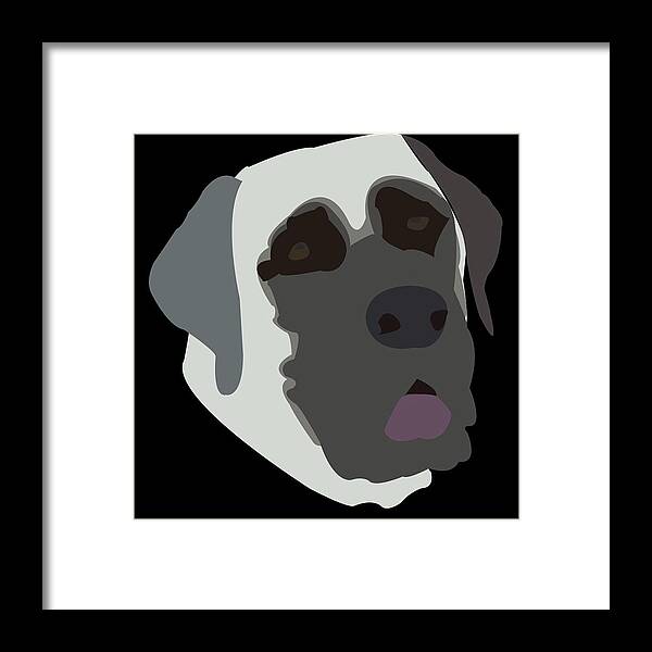 Mastiff Framed Print featuring the digital art Mastiff by Caroline Elgin