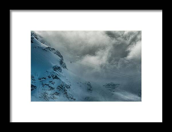 Matterhorn Framed Print featuring the photograph Matterhorn Glacier Paradise Cable Car by Brenda Jacobs