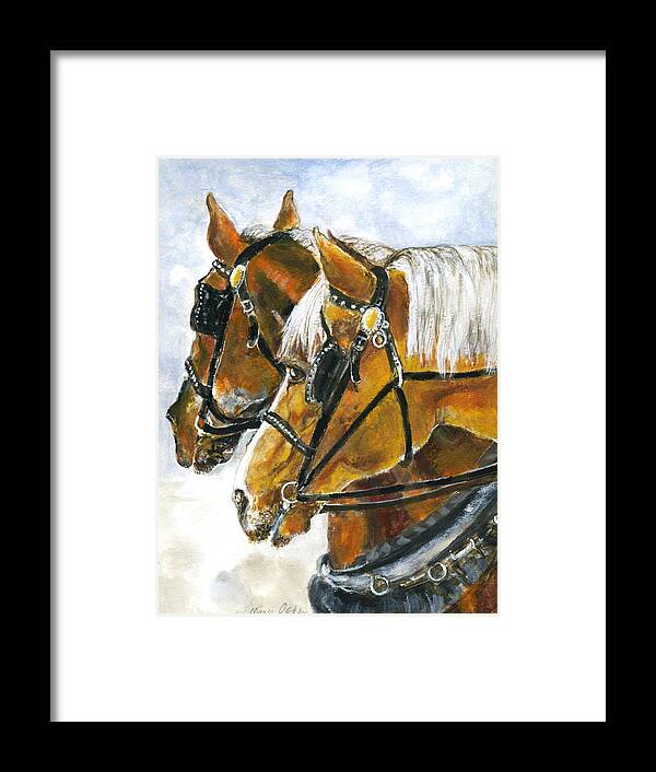 Mary Ogden Armstrong Paintings Framed Print featuring the painting Maude and Ben by Mary Armstrong