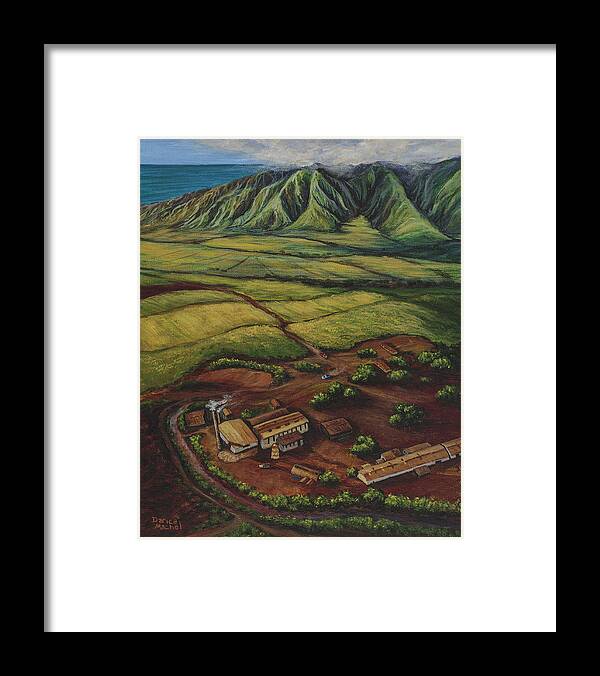 Darice Framed Print featuring the painting Maui Sugar Mill by Darice Machel McGuire