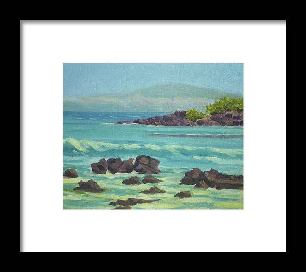 Hawaii Framed Print featuring the painting Maui View by Stan Chraminski
