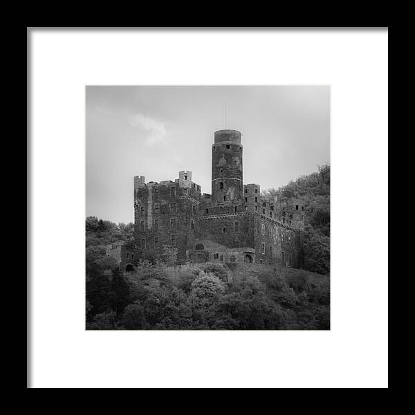 Maus Castle Framed Print featuring the photograph Maus Castle 08 B W by Teresa Mucha