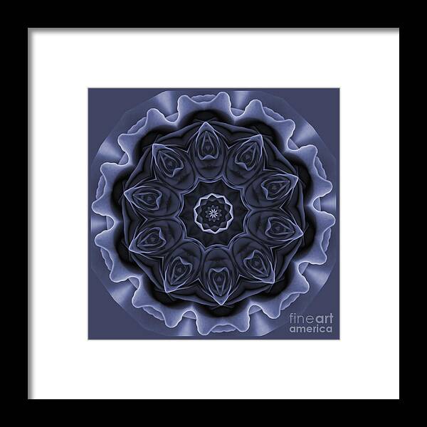 Flower Framed Print featuring the digital art Mauve Rose Mandala by Julia Underwood