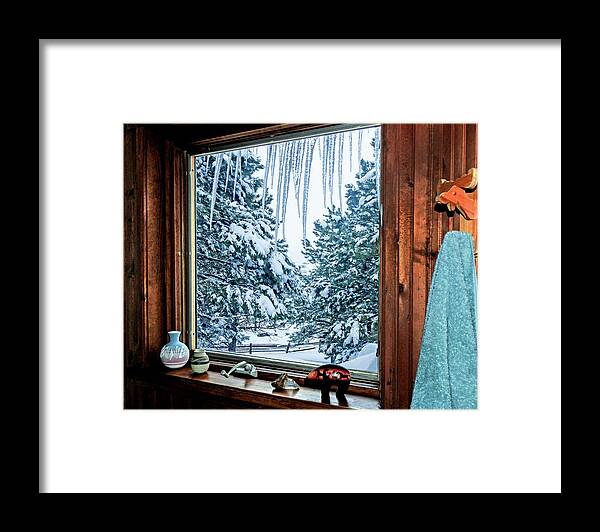 Colorado. Wood Framed Print featuring the photograph May Day Through the Window by Dawn Key