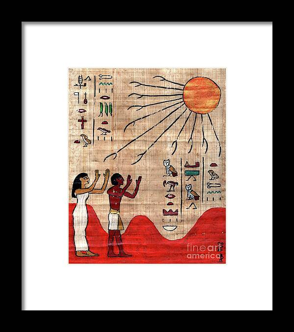 Babylon 5 Framed Print featuring the painting May God Stand Between you and Harm 18th Dynasty Egyptian Blessing by Pet Serrano
