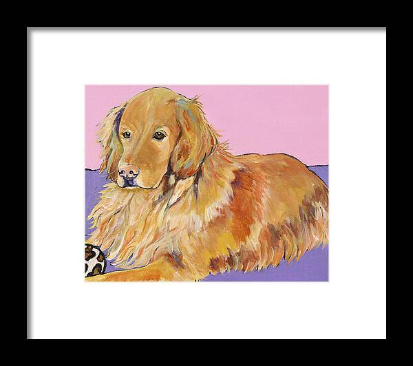 Golden Retriever Framed Print featuring the painting Maya by Pat Saunders-White
