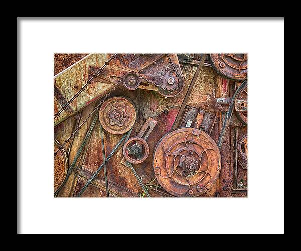 Theresa Tahara Framed Print featuring the photograph Mccormick Combine Harvester Detail by Theresa Tahara