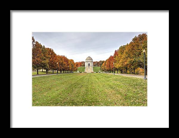 Mckinley Monument Framed Print featuring the photograph McKinley Monument in Fall by Deborah Penland