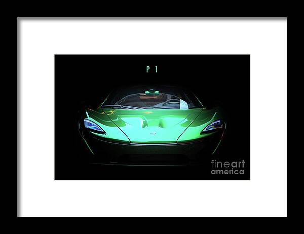 Mclaren Framed Print featuring the digital art McLaren P1 by Airpower Art