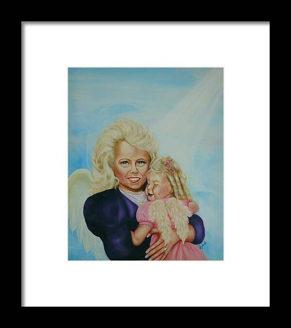Angel Framed Print featuring the painting Me and Me by Joni McPherson