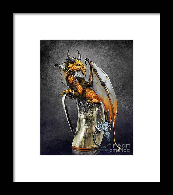 Mead Framed Print featuring the digital art Mead Dragon by Stanley Morrison