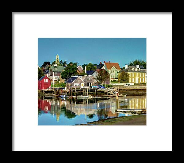 New England Framed Print featuring the photograph Mechanic Street Portsmouth by David Thompsen