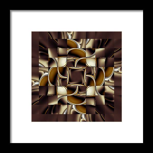 Vic Eberly Framed Print featuring the digital art Medallion Deconstructed by Vic Eberly