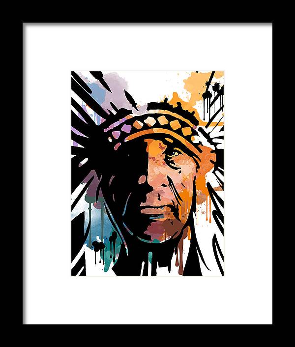 Native American Framed Print featuring the painting Medicine Crow by Paul Sachtleben