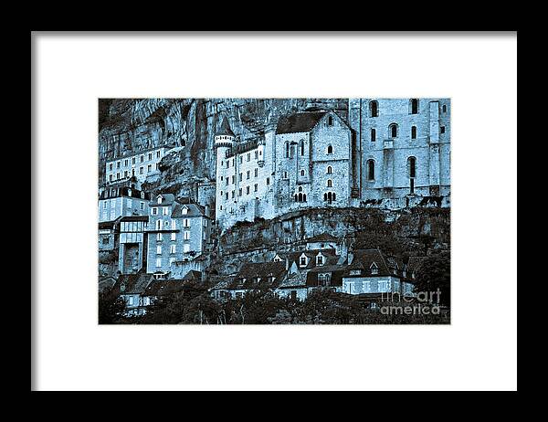 Medieval Castle In The Pilgrimage Town Of Rocamadour Framed Print featuring the photograph Medieval castle in the pilgrimage town of Rocamadour by Silva Wischeropp