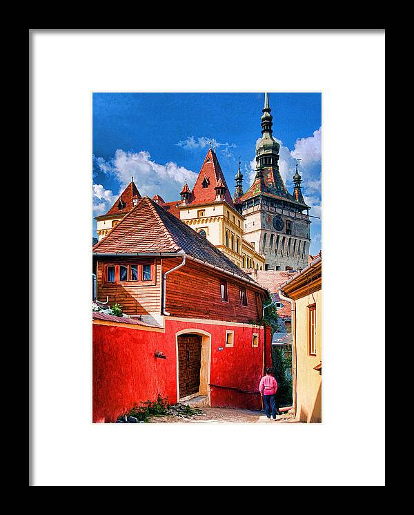 Romania Framed Print featuring the photograph Medieval Sighisoara by Dennis Cox