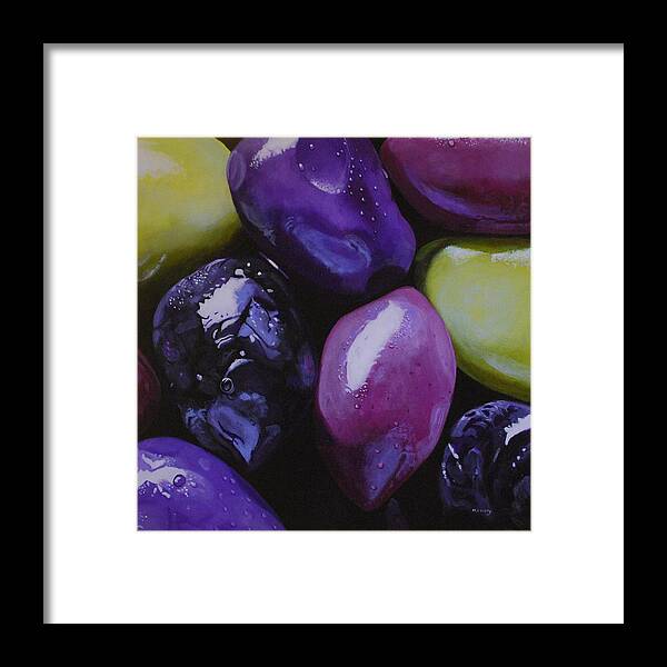 Olives Framed Print featuring the painting Mediterranean Melange by Melanie Cossey