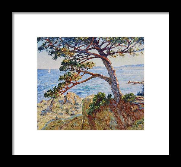 Sea Framed Print featuring the painting Mediterranean Sea by Pierre Dijk