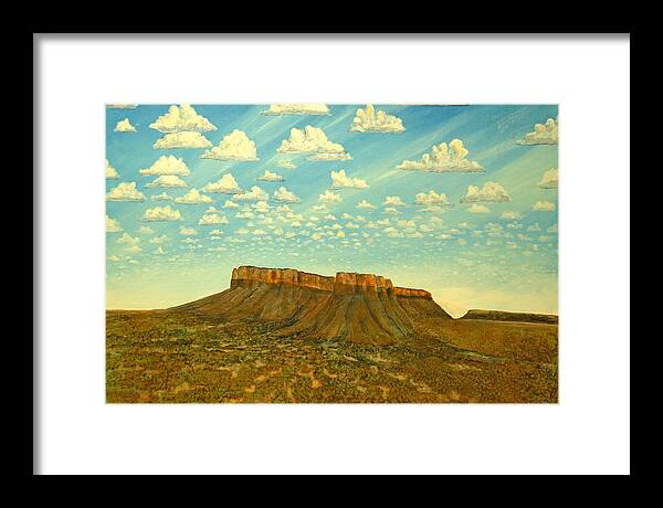 Sw Framed Print featuring the painting Meet the Posse At Little Crooked Mesa by Kerry Beverly