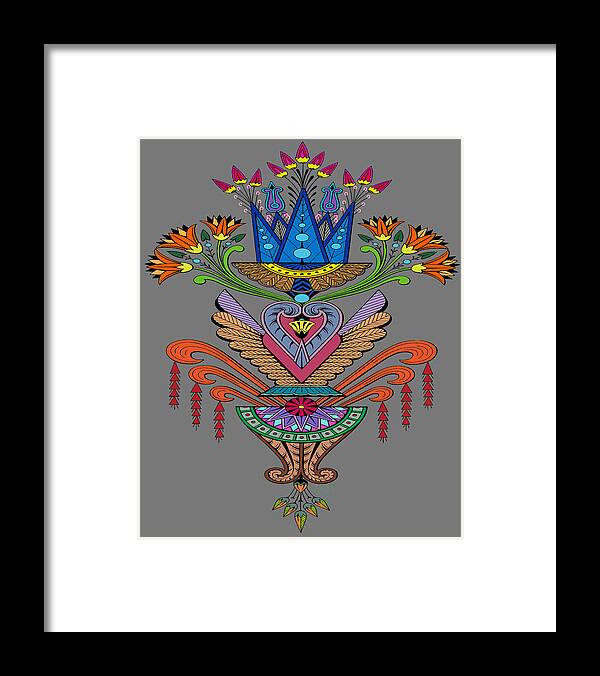 Original Contemporary Framed Print featuring the digital art Mega X1 by Phillip Mossbarger