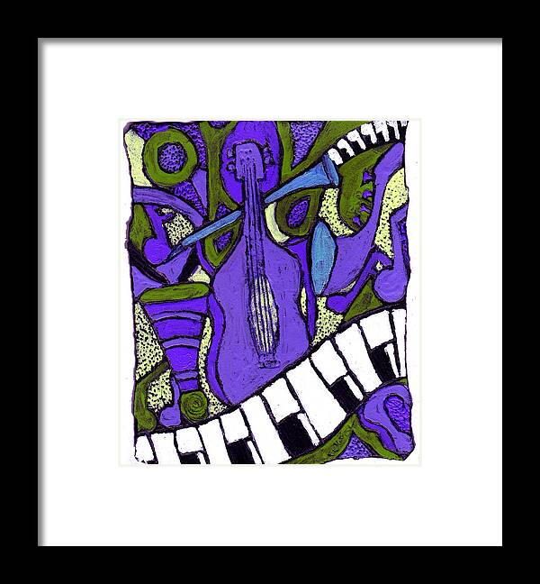 Jazz Framed Print featuring the painting Melllow Jazz by Wayne Potrafka