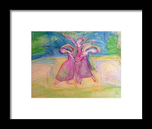 Ballet Framed Print featuring the painting Mellow Moments by Judith Desrosiers