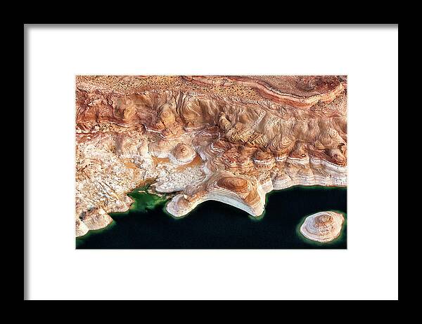 Aerial Framed Print featuring the photograph Melted Chocolate And Mint by Jay Beckman