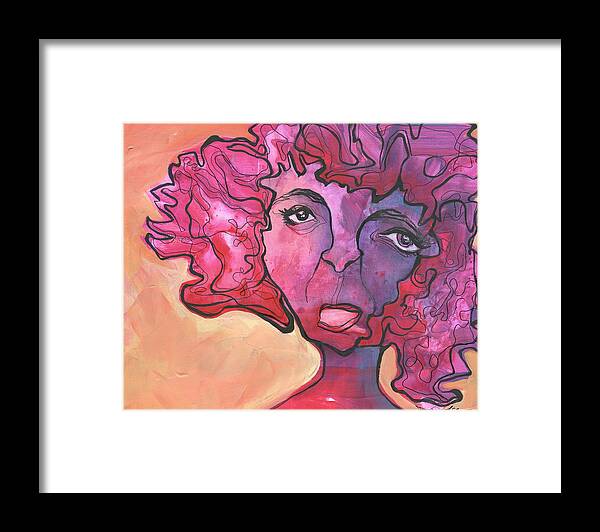 Portrait Framed Print featuring the painting Melting Point by Darcy Lee Saxton