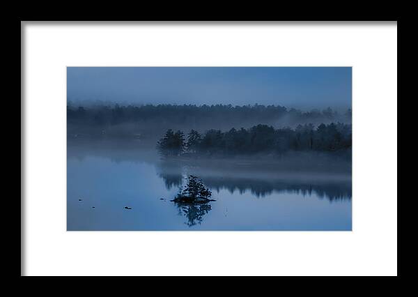 New England Framed Print featuring the photograph Melvin Bay Blues by Brenda Jacobs