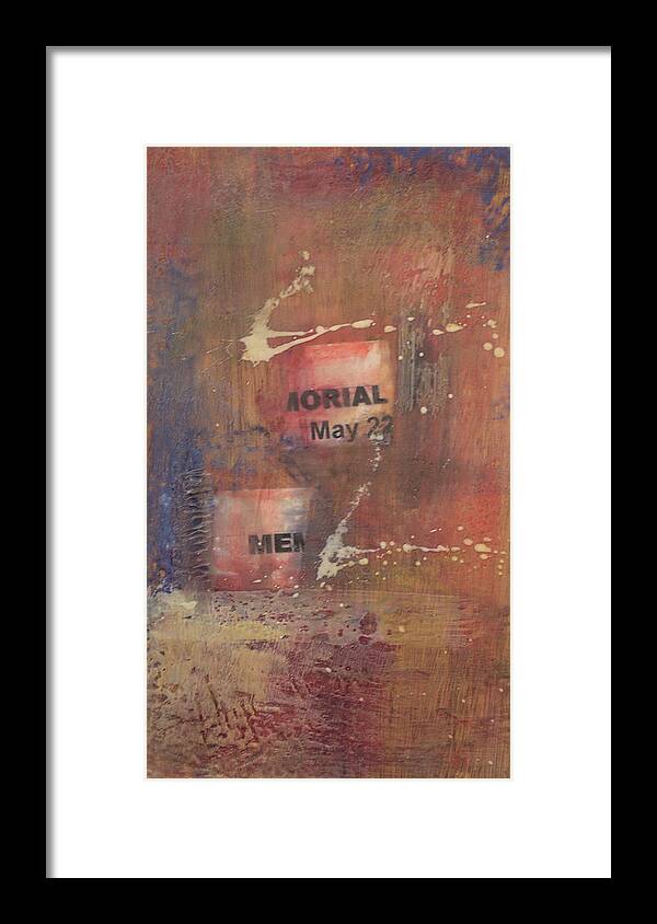 Abstract Framed Print featuring the painting Memorial Day 2008 by Kevin Stevens