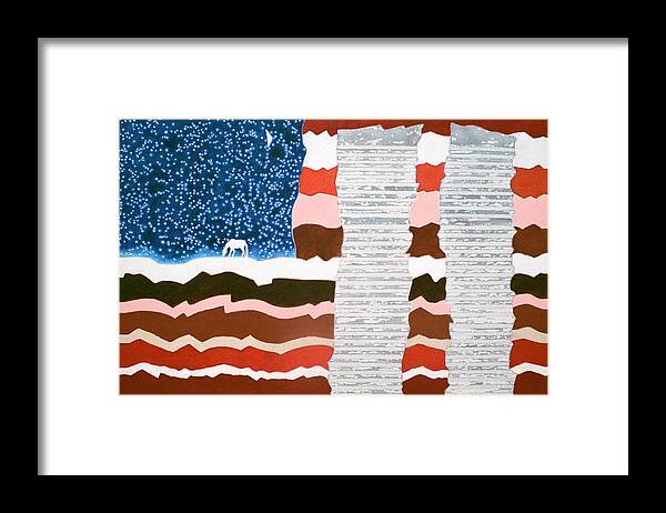 9/11 Framed Print featuring the painting Memorial by Sharron Loree